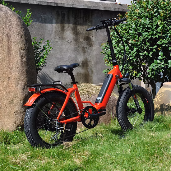20 Inch Fat Tire Foldable City Electric Bike Rear Motor with Lithium Battery